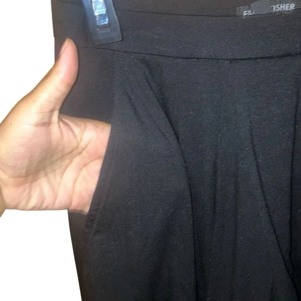 404. Eileen fisher pleated light weight flowy black shorts size XXS - Picture 6 of 8